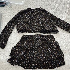 Free people skirt and top set